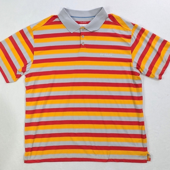 Columbia Other - Columbia Men’s XXL Omni-Shade Striped Performance Polo | Classic‎ Golf Style